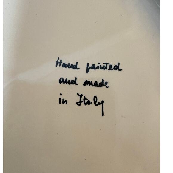 Italian Pottery Hand Painted Floral Dinner Plate - Picture 4 of 4